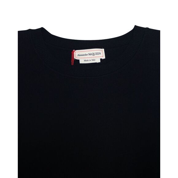 Alexander McQueen Pintuck Zip Dress in Black Wool - Picture 6 of 8